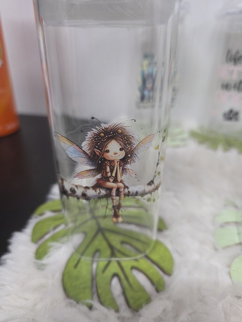 UNIQUE SQUARE TUMBLERS WITH GLASS STRAW